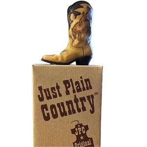 New..Just Plain Country “Rodeo” Western Cowboy Boot Figurine